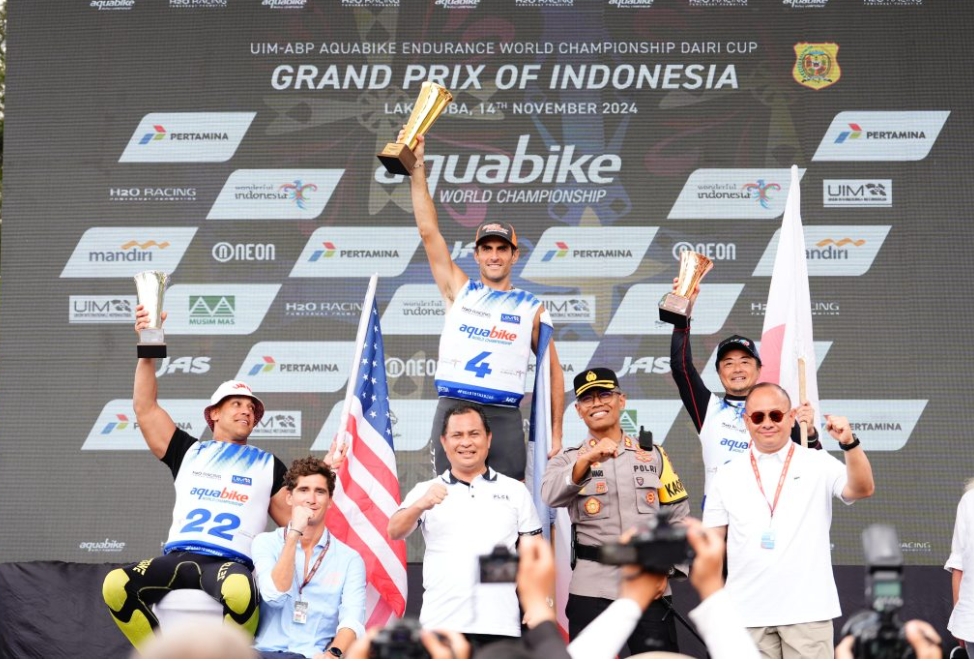 Aquabike Jetski World Championship 2024 Danau Toba Hari Ke-2 di Dairi: Pembalap Asal Prancis Francois Medori Juara 1, Pembalap Indonesia Makaio Wimylie Masuk 10 Besar