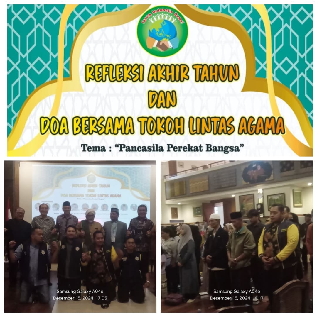 Refleksi Ahir Tahun Dan Doa Bersama Tokoh Lintas Agama